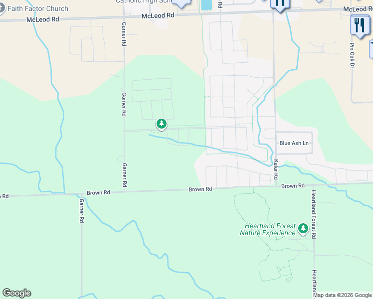 map of restaurants, bars, coffee shops, grocery stores, and more near 8308 Kalar Road in Niagara Falls
