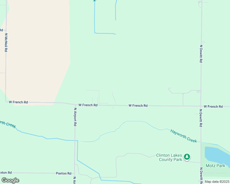 map of restaurants, bars, coffee shops, grocery stores, and more near 3890 West French Road in Saint Johns