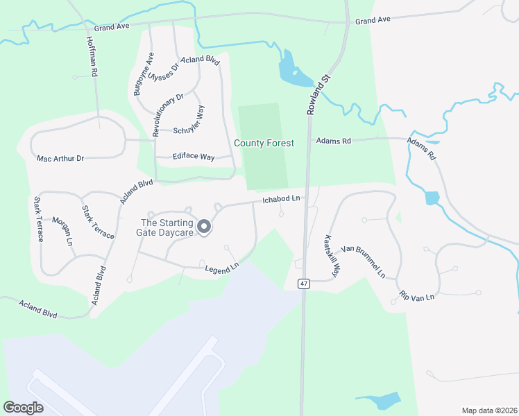 map of restaurants, bars, coffee shops, grocery stores, and more near 5 Ichabod Lane in Ballston Spa