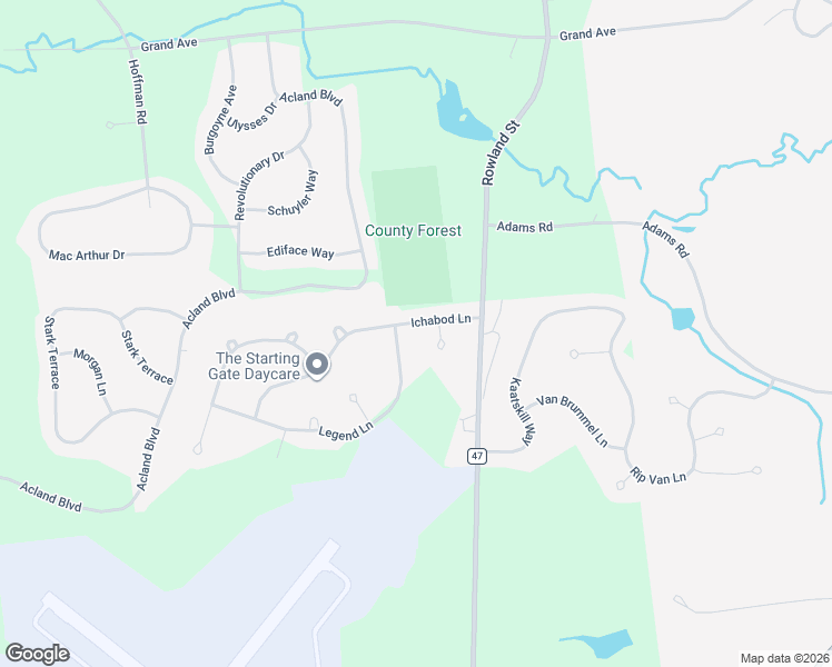 map of restaurants, bars, coffee shops, grocery stores, and more near 5 Ichabod Lane in Ballston Spa
