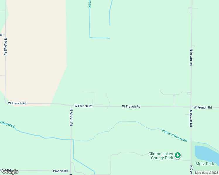 map of restaurants, bars, coffee shops, grocery stores, and more near 3890 West French Road in Saint Johns