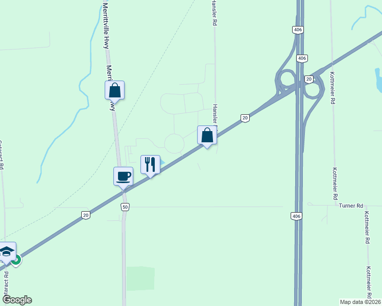 map of restaurants, bars, coffee shops, grocery stores, and more near 2256 Canboro Rd in Welland