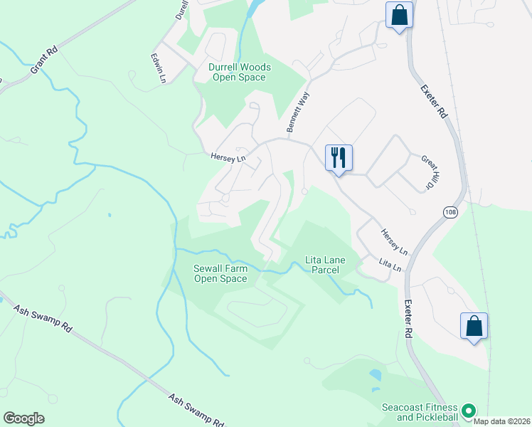 map of restaurants, bars, coffee shops, grocery stores, and more near 24 Ladyslipper Drive in Newmarket