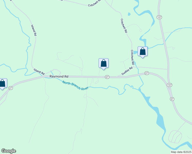 map of restaurants, bars, coffee shops, grocery stores, and more near 310 Route 27 in Raymond