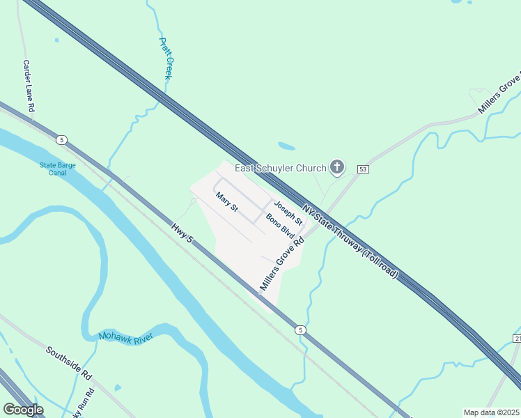 map of restaurants, bars, coffee shops, grocery stores, and more near 128 Bono Boulevard in Frankfort