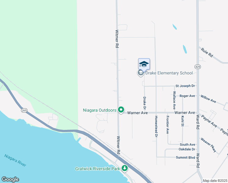 map of restaurants, bars, coffee shops, grocery stores, and more near 342 Witmer Road in North Tonawanda