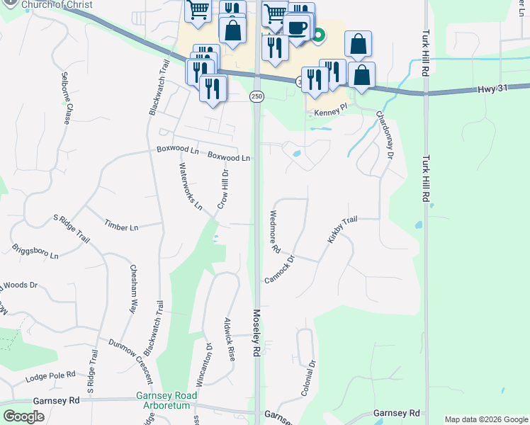 map of restaurants, bars, coffee shops, grocery stores, and more near 16 Wedmore Road in Fairport