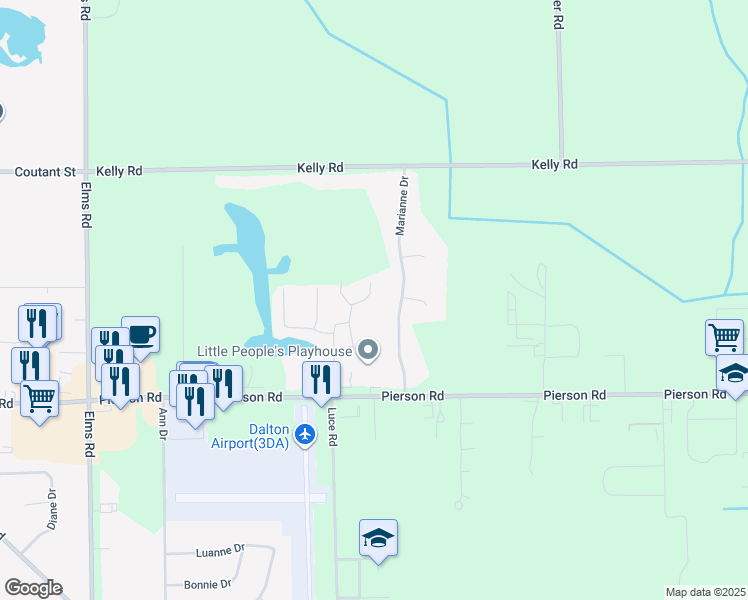 map of restaurants, bars, coffee shops, grocery stores, and more near 4104 Squire Hill Drive in Flushing