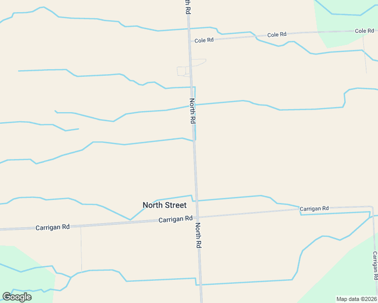 map of restaurants, bars, coffee shops, grocery stores, and more near 5391 North Road in North Street