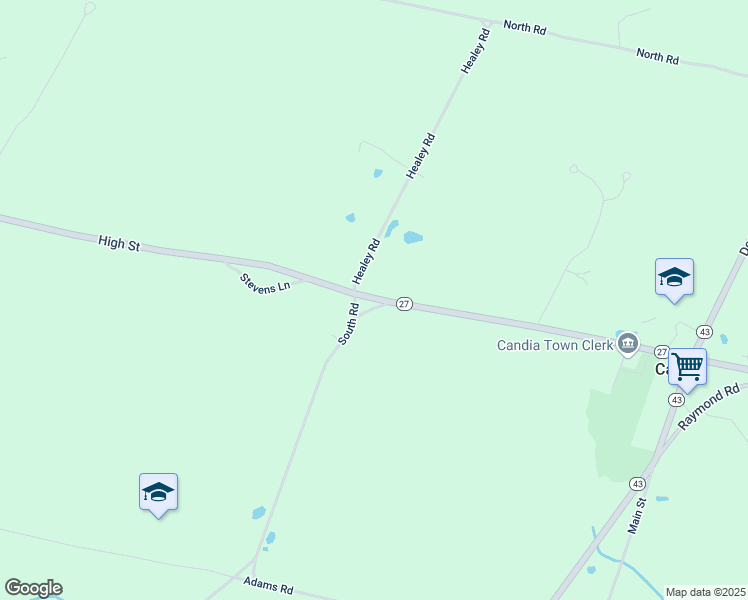 map of restaurants, bars, coffee shops, grocery stores, and more near 194 High Street in Candia