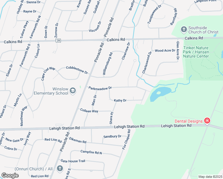 map of restaurants, bars, coffee shops, grocery stores, and more near 45 Parkmeadow Drive in Pittsford