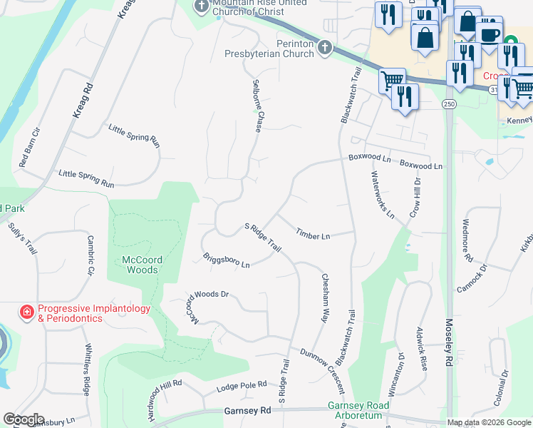 map of restaurants, bars, coffee shops, grocery stores, and more near 74 Boxwood Lane in Fairport