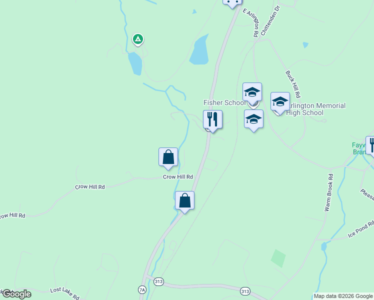 map of restaurants, bars, coffee shops, grocery stores, and more near 138 Colebrook Road in Arlington