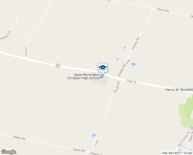 map of restaurants, bars, coffee shops, grocery stores, and more near 30 Stevens Lane in Candia