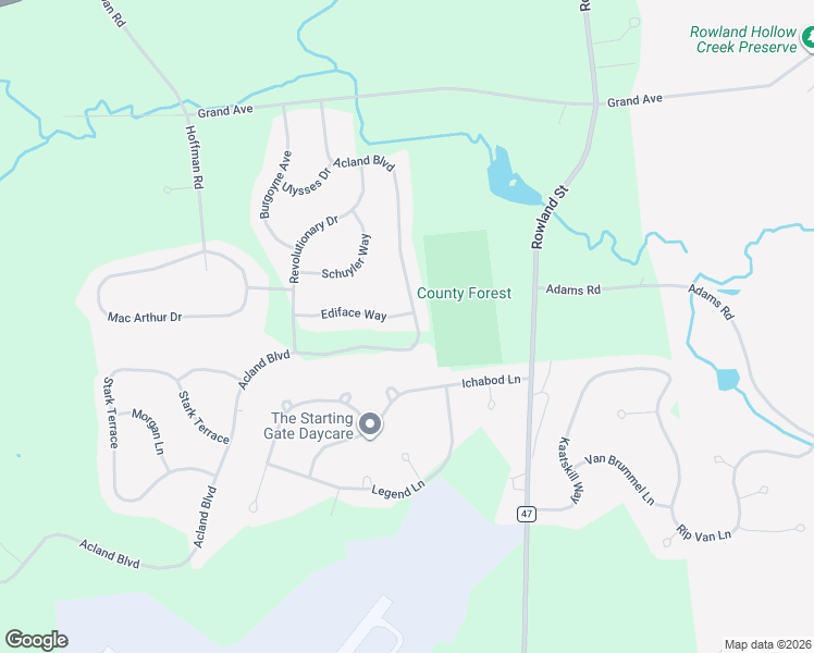 map of restaurants, bars, coffee shops, grocery stores, and more near 822 Ediface Way in Ballston Spa