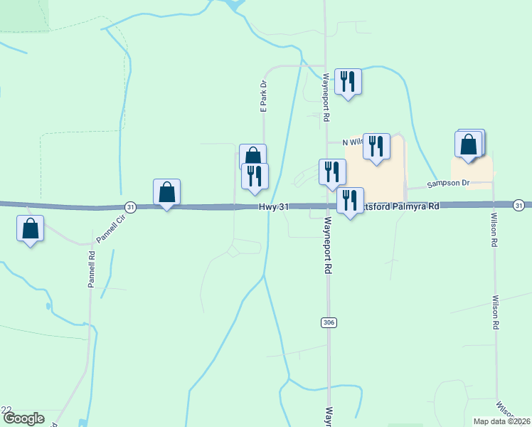 map of restaurants, bars, coffee shops, grocery stores, and more near 248 New York 31 in Macedon
