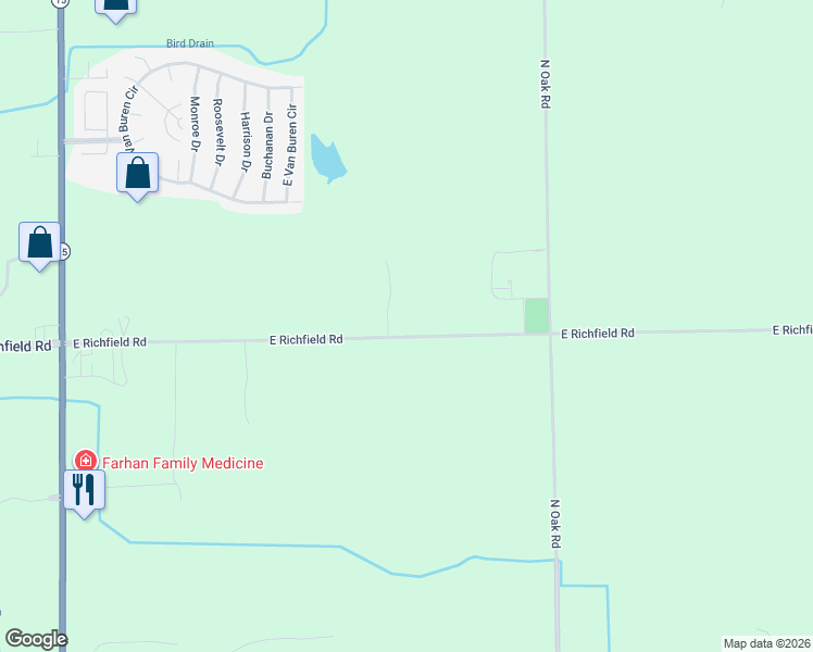 map of restaurants, bars, coffee shops, grocery stores, and more near 10353 East Richfield Road in Davison