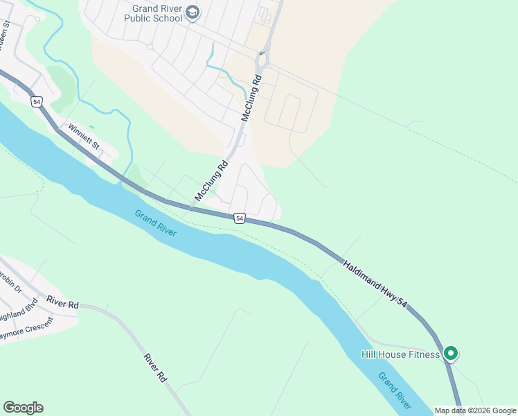 map of restaurants, bars, coffee shops, grocery stores, and more near 1838 Haldimand County Highway 54 in York