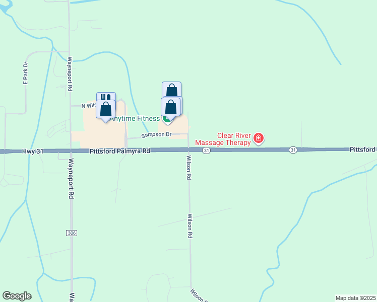 map of restaurants, bars, coffee shops, grocery stores, and more near 1635 Wilson Road in Macedon