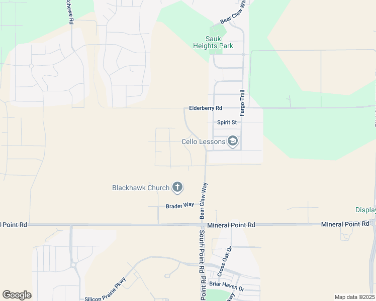 map of restaurants, bars, coffee shops, grocery stores, and more near 9605 Paragon Street in Middleton