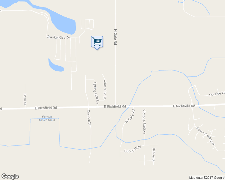 map of restaurants, bars, coffee shops, grocery stores, and more near 4063 North Gale Road in Davison