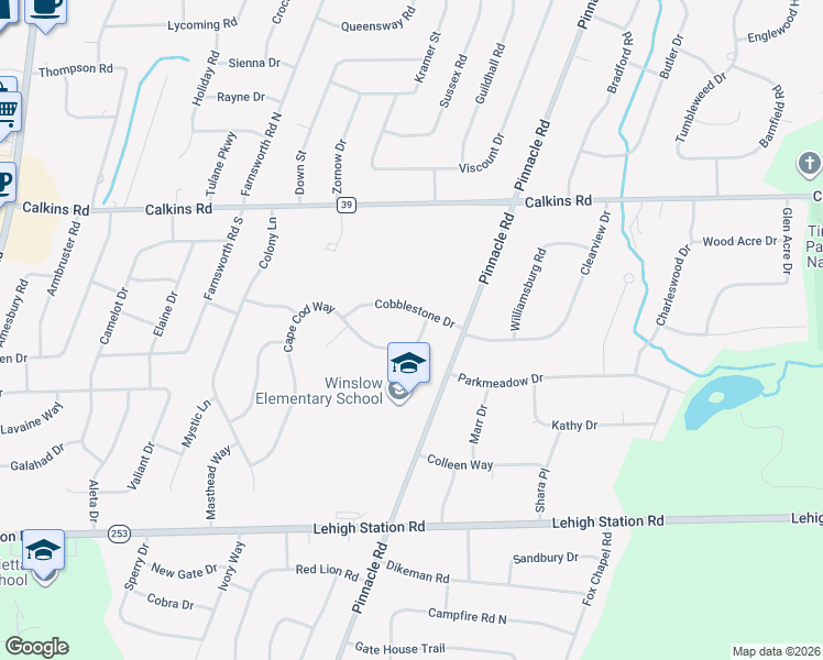 map of restaurants, bars, coffee shops, grocery stores, and more near 20 Cape Cod Way in Rochester