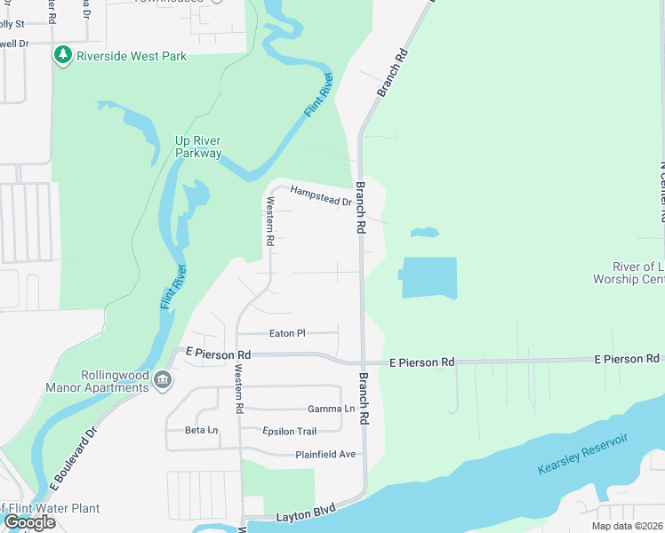 map of restaurants, bars, coffee shops, grocery stores, and more near 2913 Wilton Place in Flint