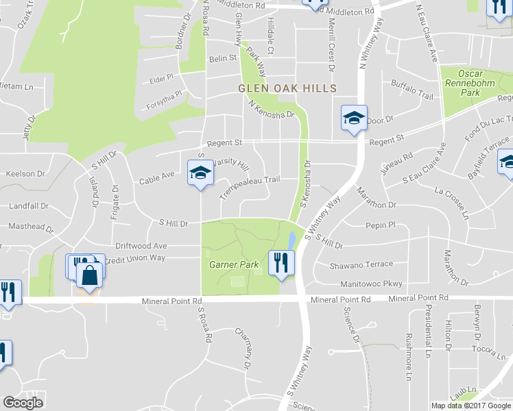 map of restaurants, bars, coffee shops, grocery stores, and more near 229 Carillon Drive in Madison