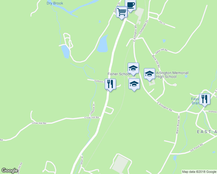 map of restaurants, bars, coffee shops, grocery stores, and more near Highway 313 in Arlington