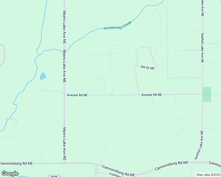 map of restaurants, bars, coffee shops, grocery stores, and more near 7061 Kreuter Road Northeast in Kent County