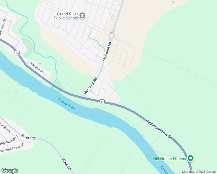 map of restaurants, bars, coffee shops, grocery stores, and more near 1838 Haldimand County Highway 54 in York