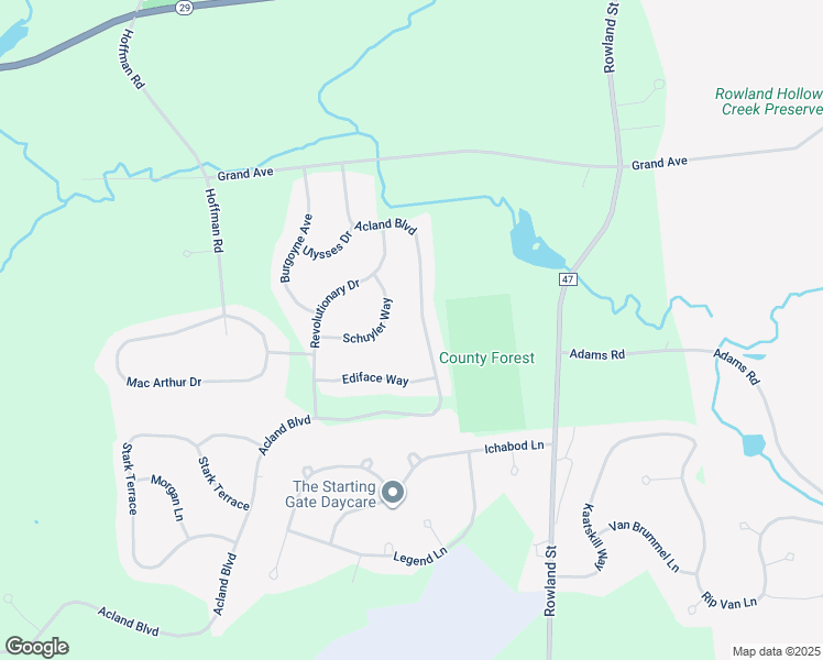 map of restaurants, bars, coffee shops, grocery stores, and more near 533 Acland Boulevard in Ballston Spa