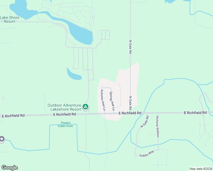 map of restaurants, bars, coffee shops, grocery stores, and more near 4112 Spring Hue Lane in Davison