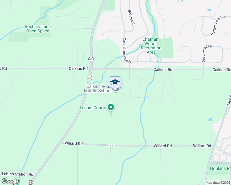 map of restaurants, bars, coffee shops, grocery stores, and more near 1899 Calkins Road in Pittsford