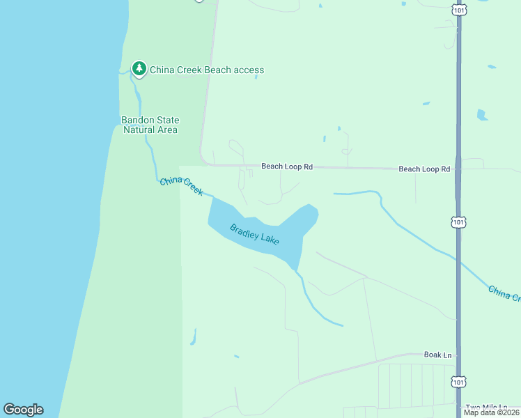 map of restaurants, bars, coffee shops, grocery stores, and more near 53461 Safe Lane in Bandon