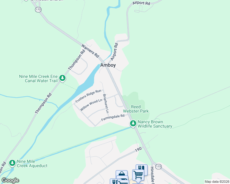 map of restaurants, bars, coffee shops, grocery stores, and more near 96 Willow Wood Lane in Camillus