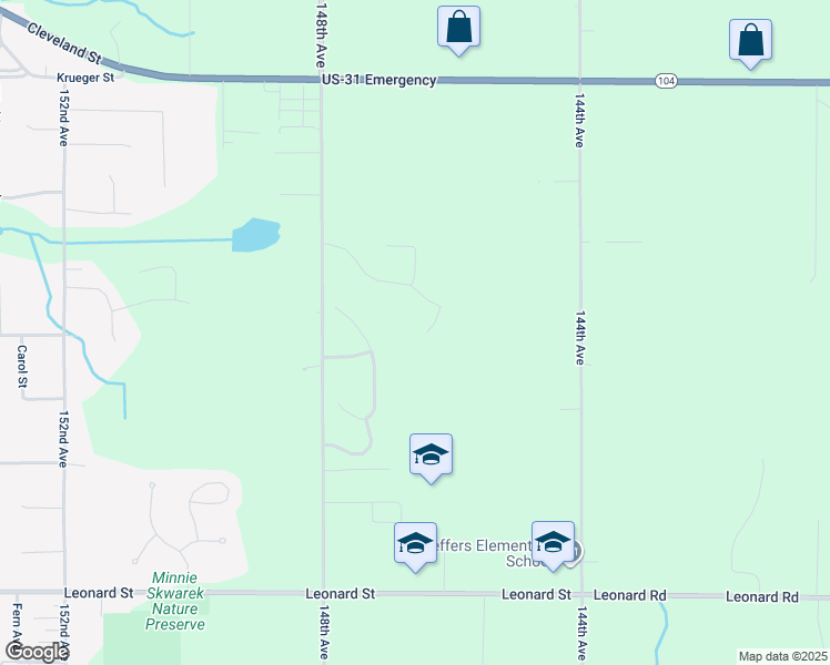 map of restaurants, bars, coffee shops, grocery stores, and more near 16451 Wyman Lane in Spring Lake