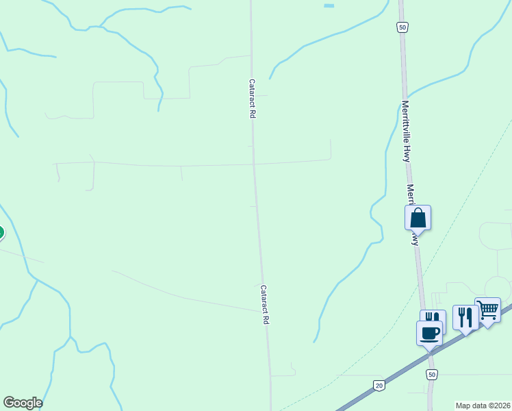 map of restaurants, bars, coffee shops, grocery stores, and more near 1975 Cataract Road in Thorold