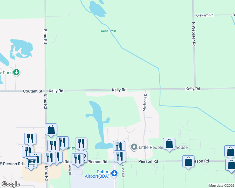 map of restaurants, bars, coffee shops, grocery stores, and more near 6283 Kelly Road in Flushing