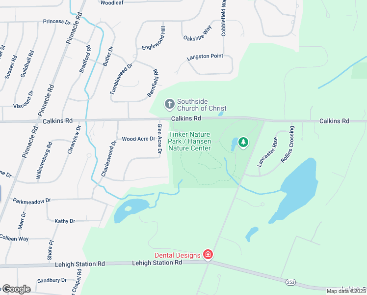 map of restaurants, bars, coffee shops, grocery stores, and more near 1585 Calkins Road in Pittsford