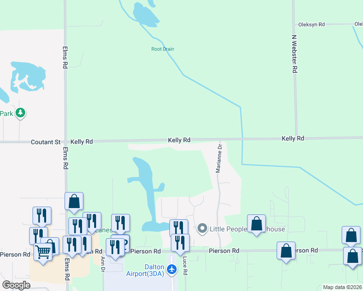 map of restaurants, bars, coffee shops, grocery stores, and more near 6283 Kelly Road in Flushing