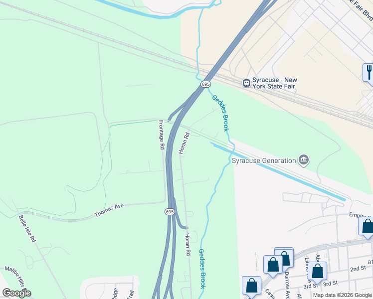 map of restaurants, bars, coffee shops, grocery stores, and more near 211 Horan Road in Syracuse