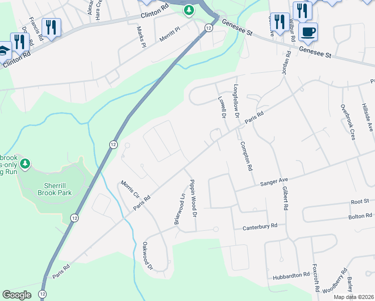 map of restaurants, bars, coffee shops, grocery stores, and more near 4 Laurelwood Road in New Hartford