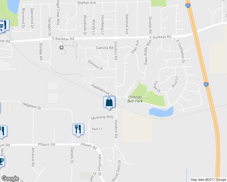 map of restaurants, bars, coffee shops, grocery stores, and more near 2106 Vondron Rd in Madison
