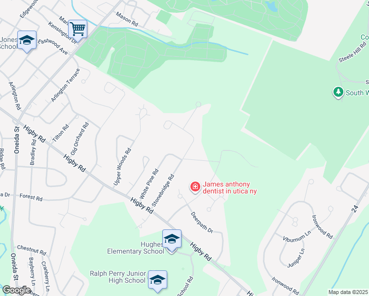 map of restaurants, bars, coffee shops, grocery stores, and more near 21 Stonebridge Rd in New Hartford