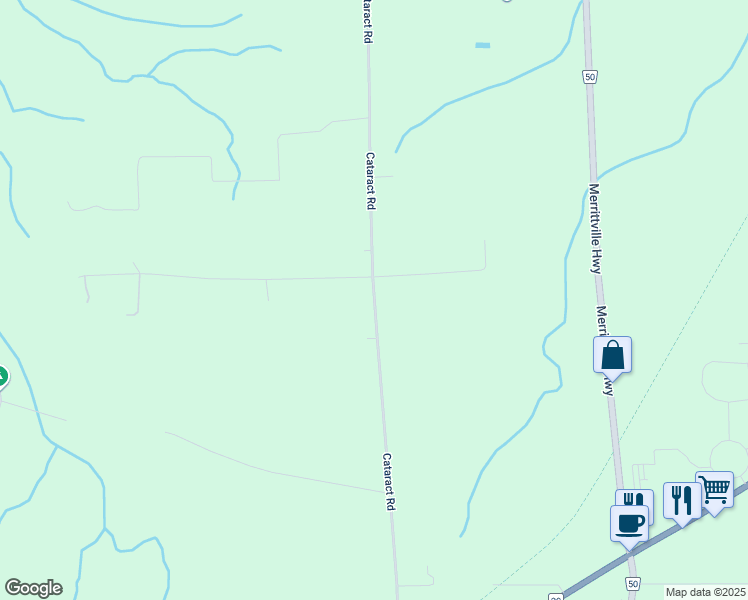 map of restaurants, bars, coffee shops, grocery stores, and more near Cataract Road in Thorold