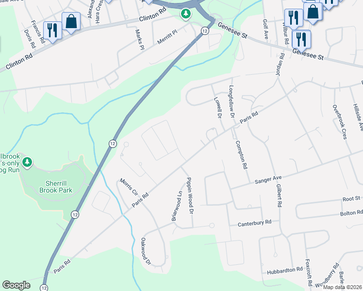 map of restaurants, bars, coffee shops, grocery stores, and more near 4 Laurelwood Road in New Hartford