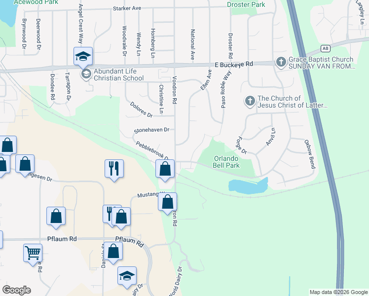 map of restaurants, bars, coffee shops, grocery stores, and more near 2033 Ellen Avenue in Madison
