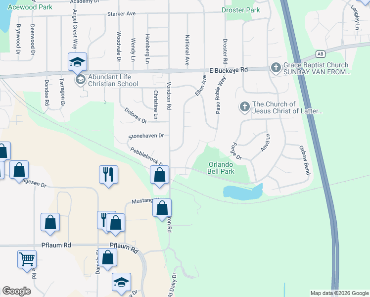 map of restaurants, bars, coffee shops, grocery stores, and more near 2033 Ellen Avenue in Madison