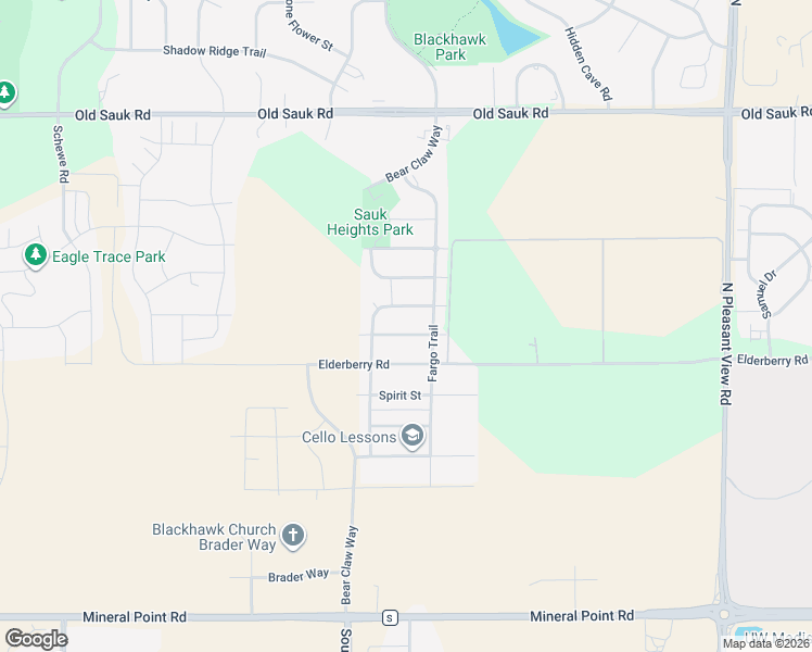 map of restaurants, bars, coffee shops, grocery stores, and more near 9419 Whippoorwill Way in Middleton